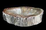 Polished Madagascar Petrified Wood Dish - Madagascar #96078-2